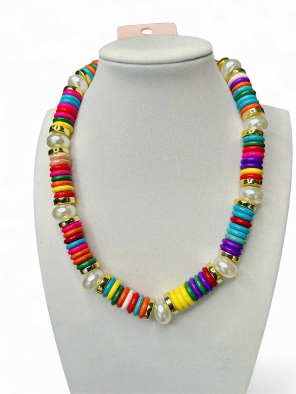 NWT Treasure Jewels Oh Joy Multicolor Beaded Necklace with Gold Accents